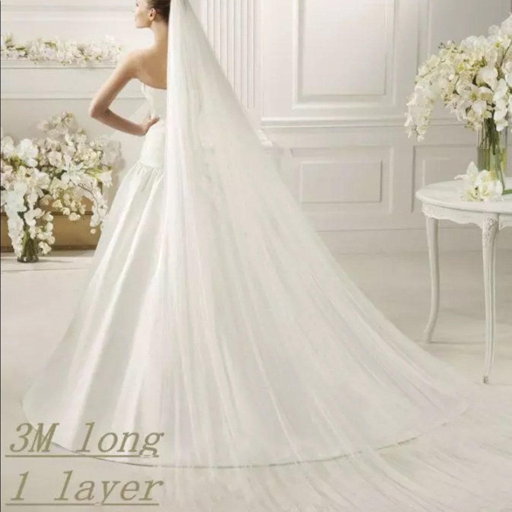 NEW Beautiful cathedral veil 1T 3meters